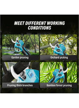 مقصات تقليم كهربائية 21 فولت مع بطاريتين، شاحن وشفرات - تقطع حتى 30 مم