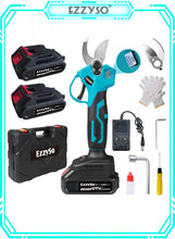 مقصات تقليم كهربائية 21 فولت مع بطاريتين، شاحن وشفرات - تقطع حتى 30 مم