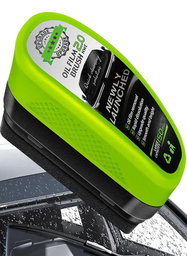 فرشاة تنظيف فيلم زيت السيارات – منظف زجاج السيارة برؤية واضحة، مزيل زيت الزجاج الأمامي العالمي وأداة مسح النوافذ